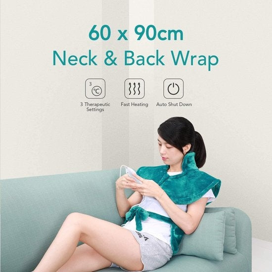 Lifeproducts Elektrisch Warmtekussen - Instelbare Warmte - Elektrisch Deken - Elektrische Warmte mat - Verwarmd Nek, Schouder en Onderrug