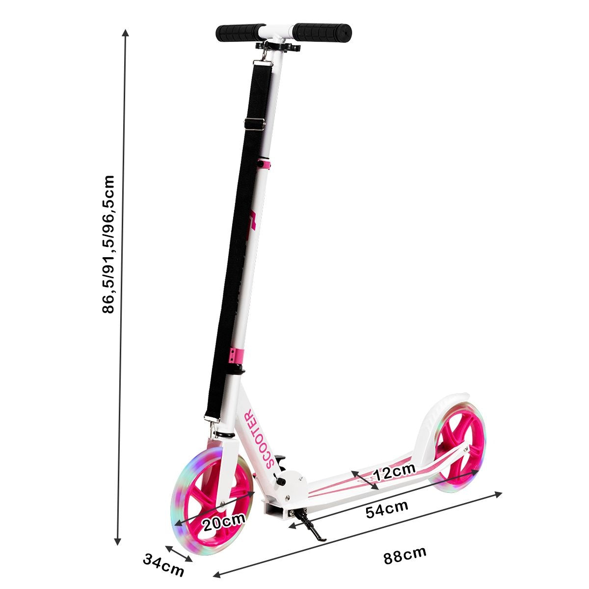 Coast Step - Inklapbaar Stepje - 34 x 88 x 96,5 cm - Roze