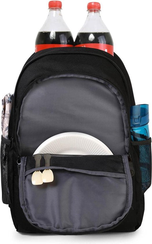 Koeltas Rugzak (25L) - Geschikt voor 28 Blikjes - Lunchtas voor Dames en Heren - Zwart