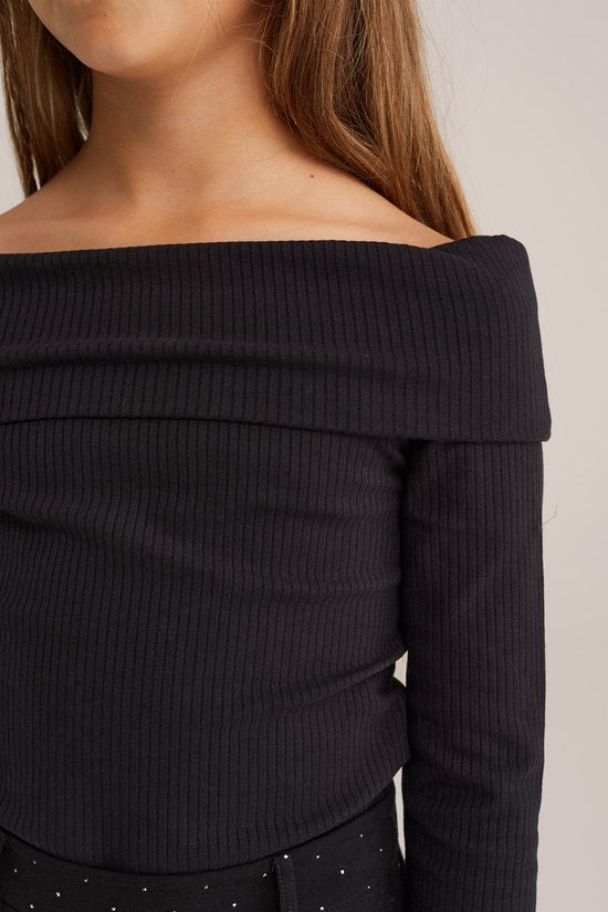 WE Fashion Meisjes off-shoulder top - Maat 10 jaar