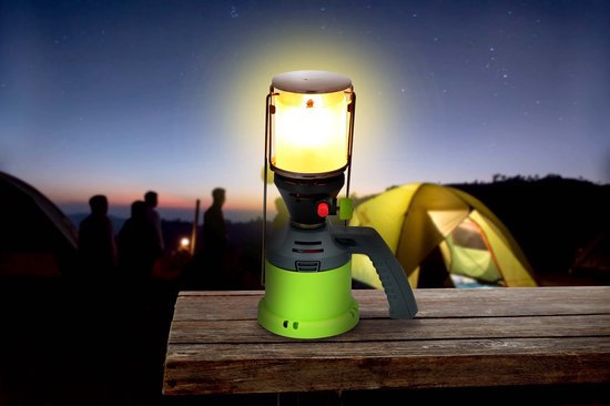 Kinzo Gaslamp – Campinglamp op Gas – Met Piezo Ontsteking en Handvat – Inclusief 3 Gaskousjes – 500W