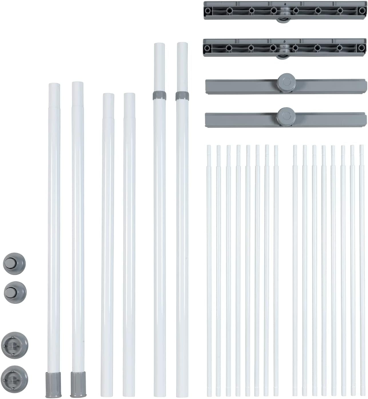 Wenko Herkules Twin Telescopisch Garderobesysteem Wit - 73-120 x 165-300 cm