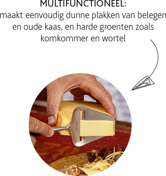 Boska Kaasschaaf Milano+ - Kaasschaaf voor harde kaas - Vaatwasserbestendig - Kaasschaaf Zwart - Cadeautips - Keukengerei - Keuken accessoires - 10 jaar garantie