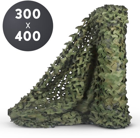 Volcan Camouflagenet 300x400 - Schaduwdoek - Camonet Voor Optimaal Camouflage Effect - Groen