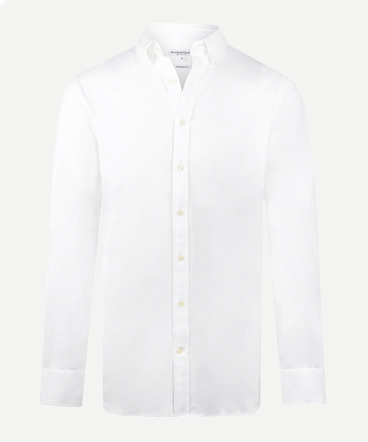 McGregor – Stretch Piqué Shirt – Regular Fit & Comfortabel – Wit – Maat S