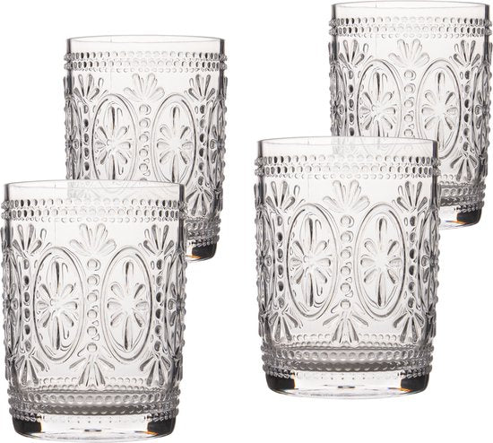 Bo-Camp - Waterglas - Sicilian - 450 ml - 4 Stuks