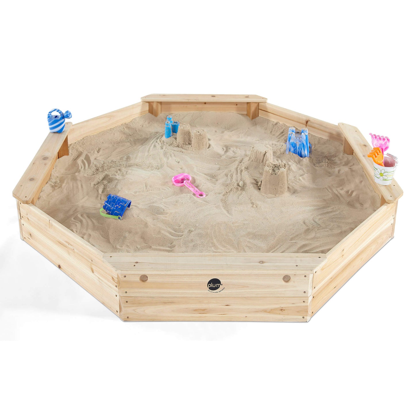 Plum Play Giant Houten Zandbak met Deksel 1,5 x 1,5 m – Natuurlijk Hout
