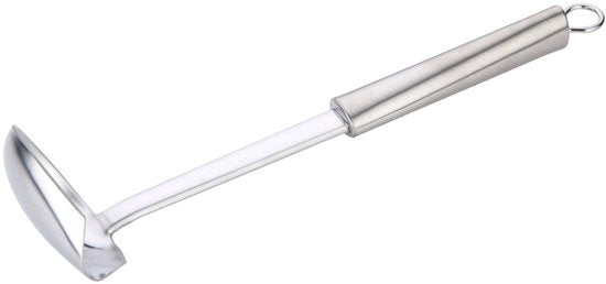 Alpina Keukengerei saus opscheplepel - zilver - rvs - 28 x 7 cm