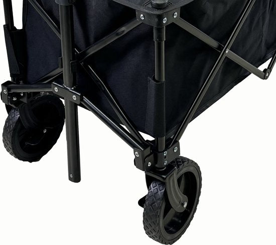 Bolderkar opvouwbaar - draaibare massieve wielen - stevig frame - 75 kg belastbaar