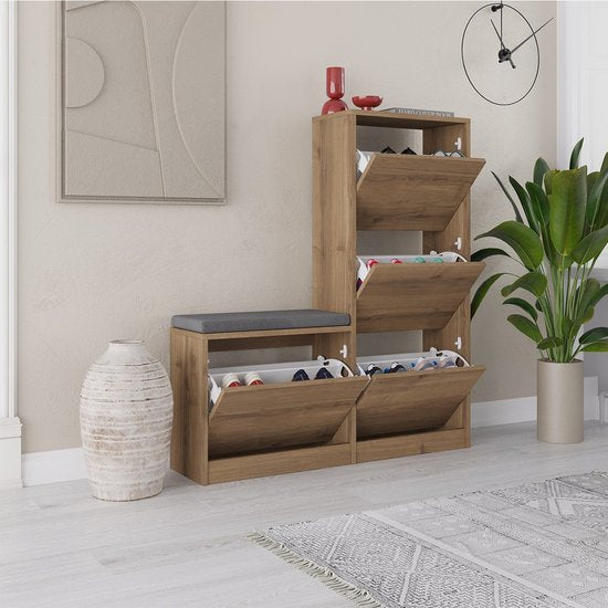 Woody Modieus Schoenenkastje | Melamine Gecoat | Hitit