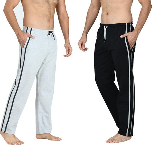Pierre Calvini - Joggingbroek Heren - 2 Pack - Zwart Grijs - XXL - Pyjama Heren - Joggingbroek Heren Rechte Pijp - Trainingsbroek Heren - Huispak Heren