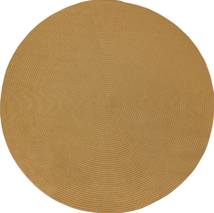 tectake® gevlochten vloerkleed Raya – Ø 160 cm – jute-look bruin