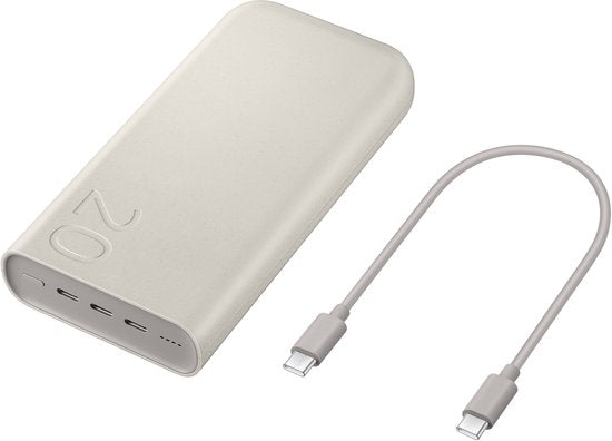 Samsung Powerbank Snelladen 45W - 3x USB-C - 20000mAh - Beige