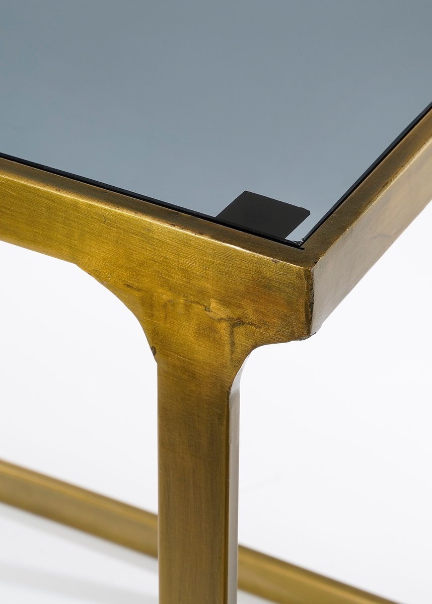 Mica Decorations Kevin Bijzettafel - Set van 2 - L48 x B37 x H52 cm - Metaal - Goud