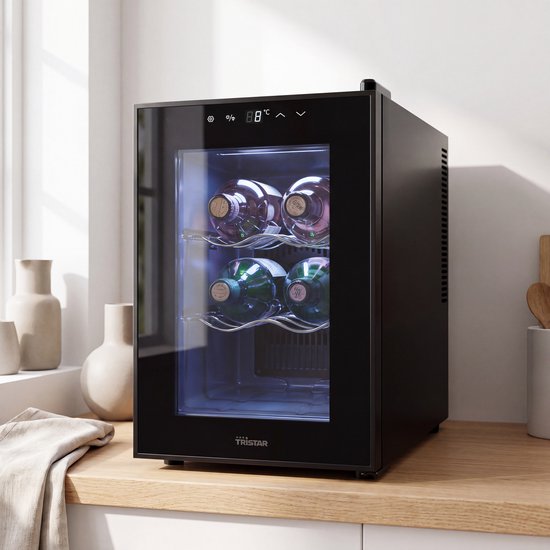 Tristar WR-7506 - Wijnkoelkast 6 Flessen - Wijnklimaatkast - 5 ⁰C tot 18 ⁰C - Zwart