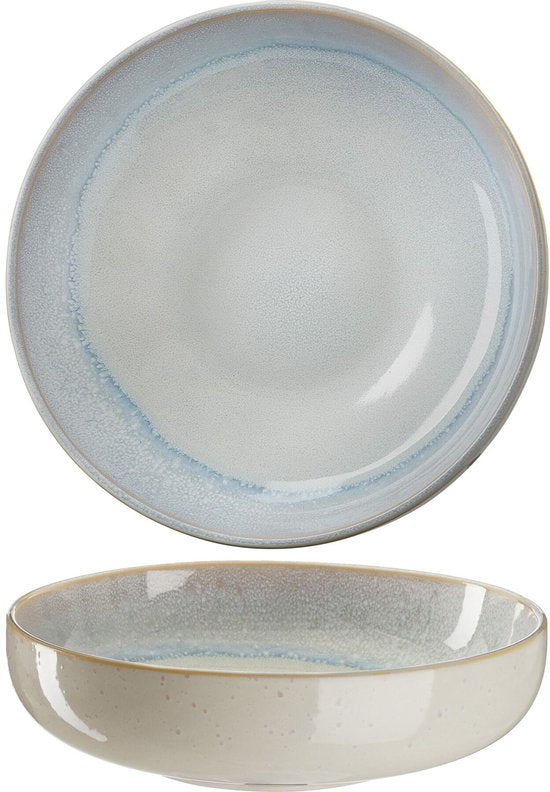 tectake® Serviesset Mare - 30-delig - Aardewerk met Glanzend Glazuur - 6 Persoons - Handgemaakt Servies - Moderne Bordenset met Grote en Kleine Borden, Kommen, Schaaltjes en Kopjes - Vaatwasser- en Magnetronbestendig - Zandkleur