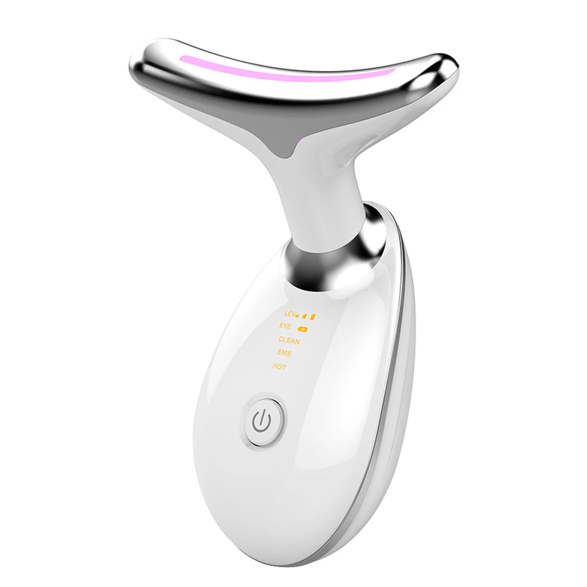 Sunluxy ES-1081 Nekmassageapparaat – EMS Microstroom, 7 Kleuren LED-Licht & 45°C Warmtefunctie – Gezichts- en Nekverzorging – 16,2 x 13,2 x 5,8 cm