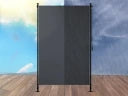 Juskys Verticaal Zonnescherm Barbados – Voorzien Van Klembevestiging Zonder Boren En In Hoogte Verstelbare Elementen En Pu-gecoate Stof – Voor Balkon En Terras – Grijs Aluminium En Staal – 100 x 310 cm