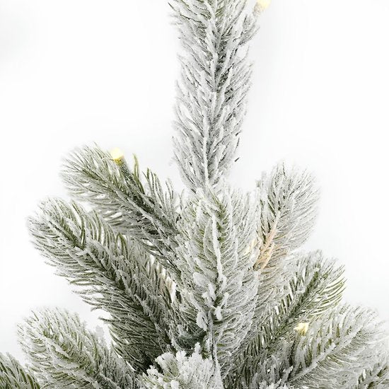 Black Box Trees Nagoya Kunstkerstboom met Verlichting - Kunstboom H90 x D42 cm - Kunst Kerstboom Besneeuwde Takken - in Kunststof Pot - Kerstdecoratie voor Binnen - met Batterij en Timer - 175 Tips