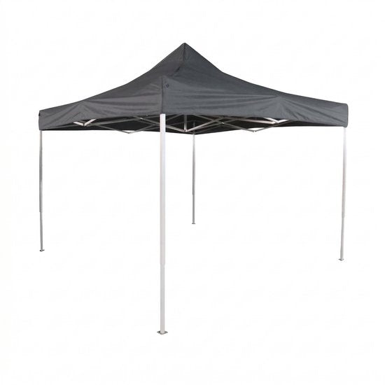 VDD - Partytent - 3 x 3 m - Easy Up Opvouwbaar - Waterdicht - Paviljoen - Inklapbare Tent met Draagtas - Partytent voor Tuin, Feest & Evenementen - Camping - Snelle Opzet - Grijs