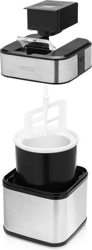 Princess 282605 - IJsmachine - 1.5 liter - Roomijs - Yoghurtijs - Frozen Yoghurt - Sorbetijs - IJsmaker - Compact