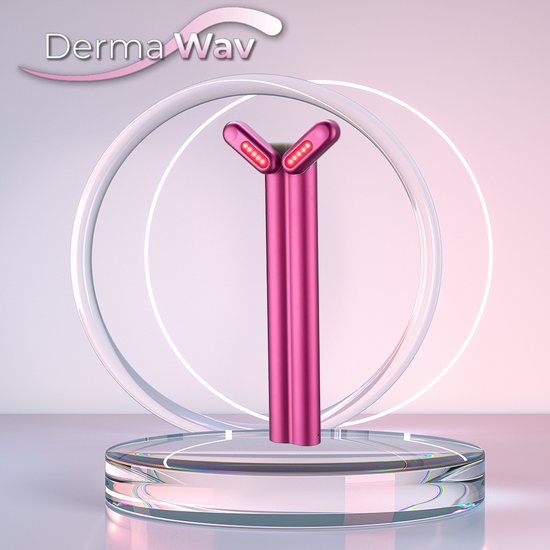 DermaWav 4-in-1 beauty-apparaat - professionele beautybehandeling - therapeutische warmte, rode led-therapie, microstroom en geluidstrillingen - frisse klik voor je huid