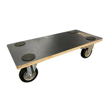 T4all Meubelroller - 400 kg - Multiplex - 58 x 30 cm - 4 Zwenkwielen - 2 Remmen - Zwart
