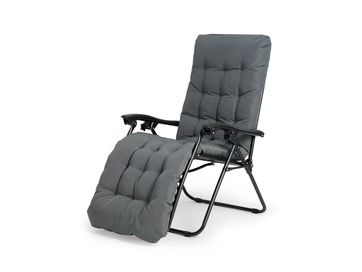 Lifa Garden Premium Ligstoel - Met Kussen - Antraciet - 2 Stuks