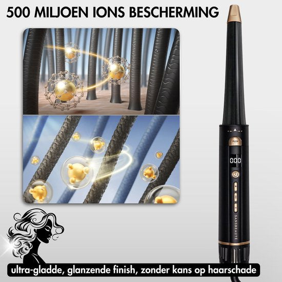 Sansbeauté® 9-in-1 Airstyler met Diffuser - Multistyler - Föhnborstel Kort Haar - Haarkruller - Haarstyler - Haardroger - Warmteborstel - Krulborstel - Krultang - Haarstijler - Stijlborstel - 5 in 1 Hairstyler