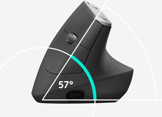 Logitech MX Vertical - Draadloze Ergonomische Muis - Grijs