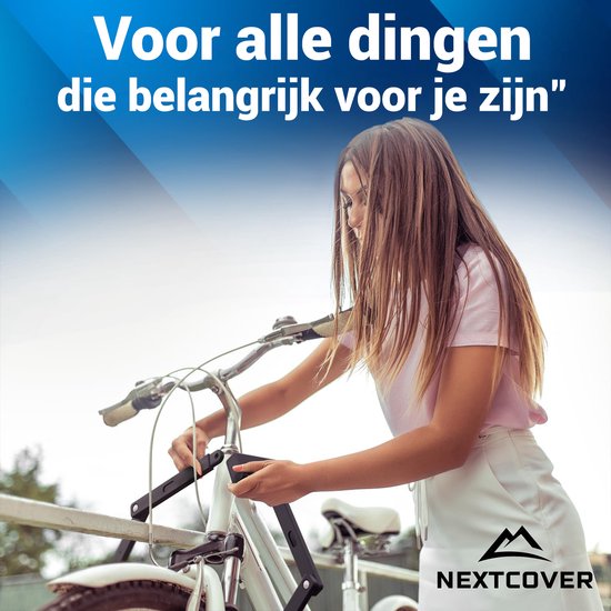 Nextcover Vouwslot 120cm FoldOne | Fietsslot met Drie Sleutels | Fiets Slot met Houder | Slot voor Fietsen, E-Bikes, E-Scooter | SteelSecure-Technologie 3.0