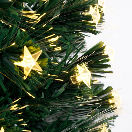 Luca Lighting Mercury Kunstkerstboom met Fiber Optic LED-Verlichting - H150 x Ø65 cm - Groen