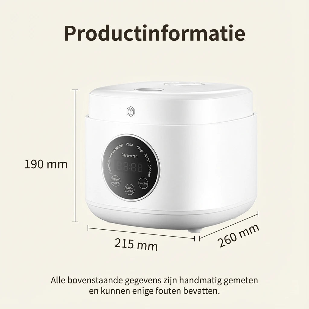Ochama rijstkoker - 2 liter - 500 W - 7 functies