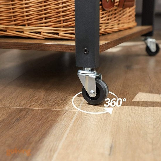 Goliving Keukentrolley – Keukenkast – Keukenrek – Serveerwagen – Keuken Organizer – Modern – 60 x 40 x 89 cm – Bruin