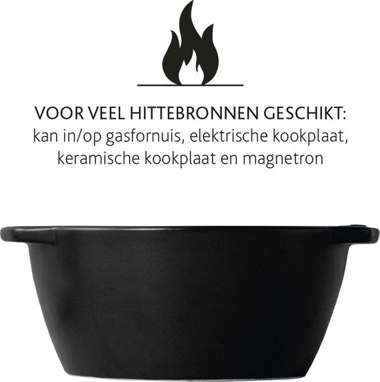 Boska Fondueset Party Mini - Fonduepan - Voor kaasfondue & saus - Zwart - 300 ml