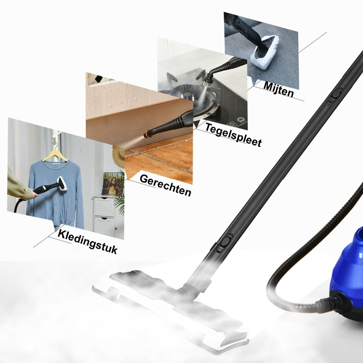 Coast Stoomreiniger - 2000W - Incl. 19 Accessoires - Blauw