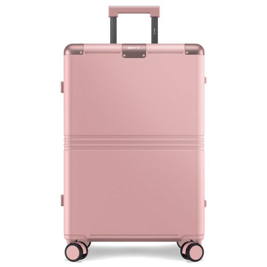 ONYX Hybrid Pro Check-in Koffer Medium 70 Liter - Gerecycled Polycarbonaat en Ritsloos Design - Reiskoffer met TSA slot en Spinner wielen - Candy Pink