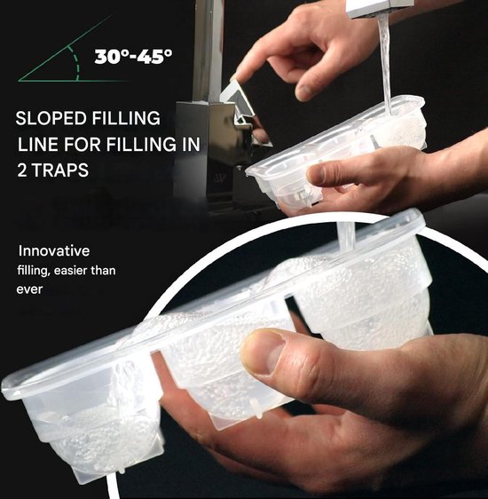 IJsblokjesvorm Set van 12 – Ronde Silicone XXL IJsblokken – Vaatwasmachinebestendig