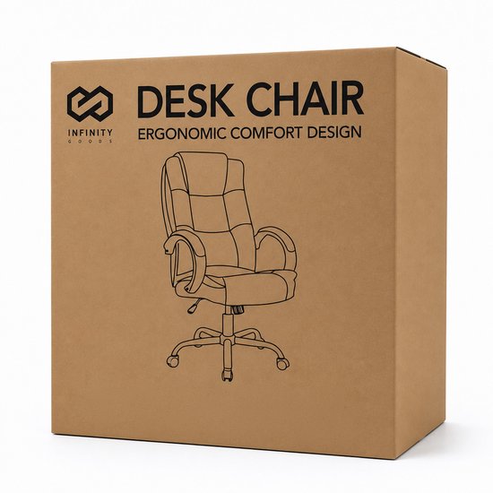 Infinity Goods Ergonomische Bureaustoel - Office Chair - Verstelbaar - 4D Lendensteun & Mesh - Tot 150kg - NEN-EN1335 - Zwart
