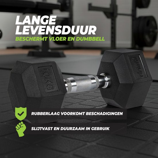 VirtuFit Hexa Dumbbell Pro - 5 kg - Hexagon Dumbbell - Duurzaam en Slijtvast - Krachttraining - Gewicht - CrossFit & Fitness - Geschikt voor Beginners en Professionals - Per Stuk Verkocht