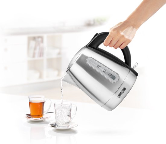 Princess Waterkoker 236023 – 1 Liter – 360° draaibaar - 2200W – RVS