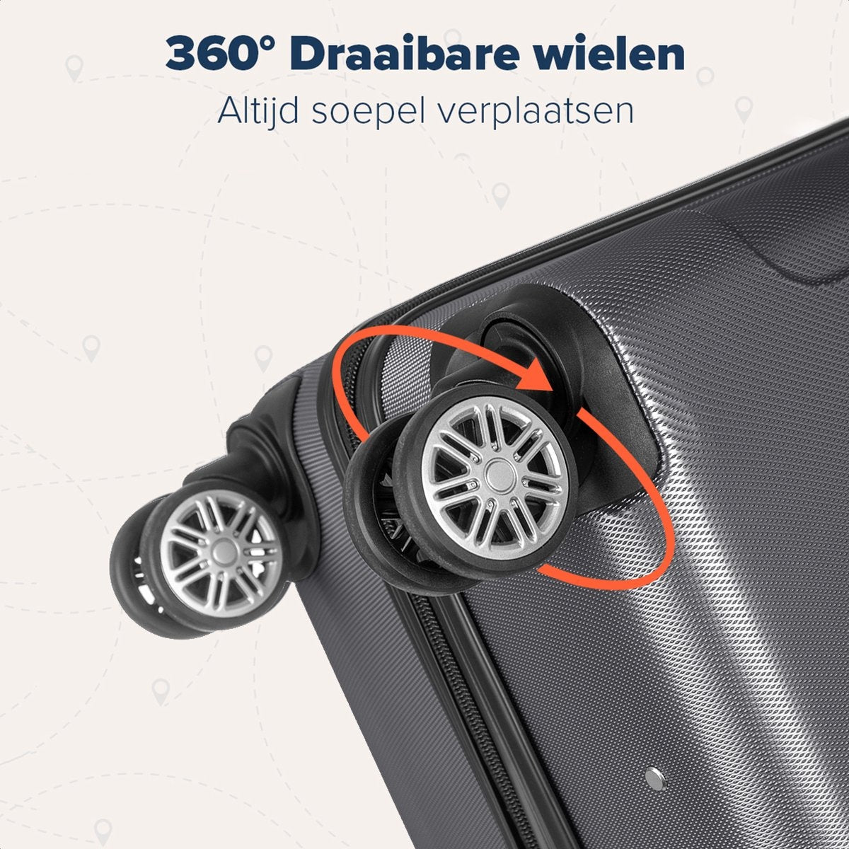 TRVLMORE 2 Delige Kofferset - 38L Handbagage + 110L Ruimbagage - Donkergrijs
