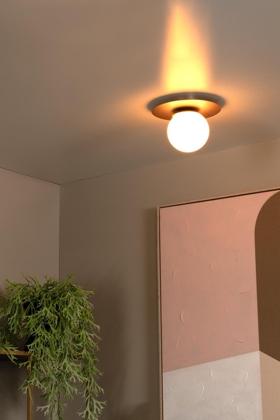 Lucide TRICIA - Plafonnière (Plafondlamp) - Ø 25 cm - 1xE27 - Mat Goud / Messing