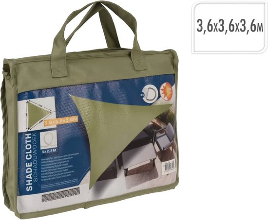 ProGarden-Schaduwdoek-driehoek-3,6x3,6x3,6-m-groen