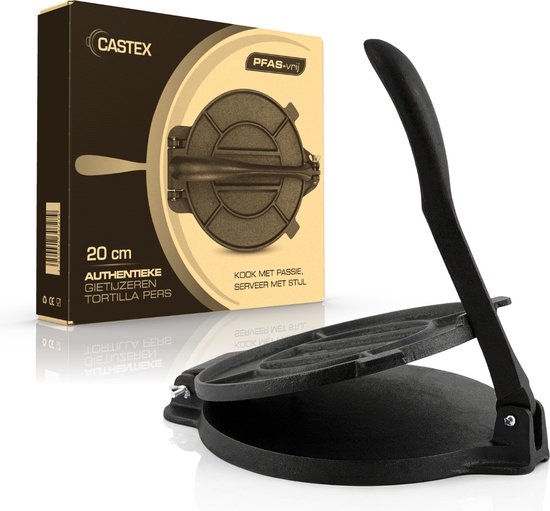 Castex Authentieke Tortilla pers Ø 20 cm - Tortillapers - Tortilla pan - Taco maker
