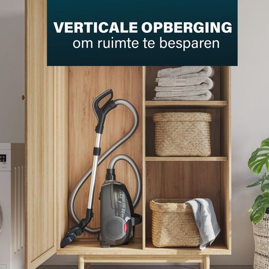 Airmotion Pro Stofzuiger - 336090 - Met zak - Volume: 4L - 800W - Bereik van 12m - HEPA-filtersysteem - Snelheidsregeling & uniek geurfilter