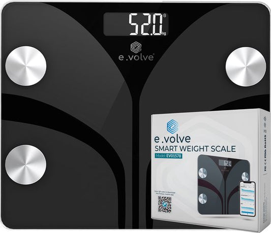 Digitale Personenweegschaal – Eenvoudig Gewicht & BMI – Slank Design – e.volve EV01578