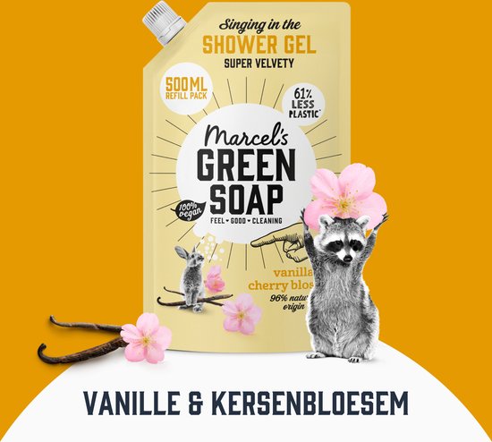 Marcel's Green Soap Shower Gel Refill - Vanille & Kersenbloesem - 500ml