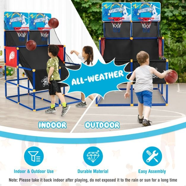 Coast Basketbalset voor kinderen - Speelhal - 2 Spelers - 90 x 90 x 140 cm