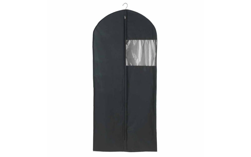 WENKO Kledinghoes Zwart XXL - 60 x 12 x 135 cm - PEVA - Met Rits en Kijkvenster